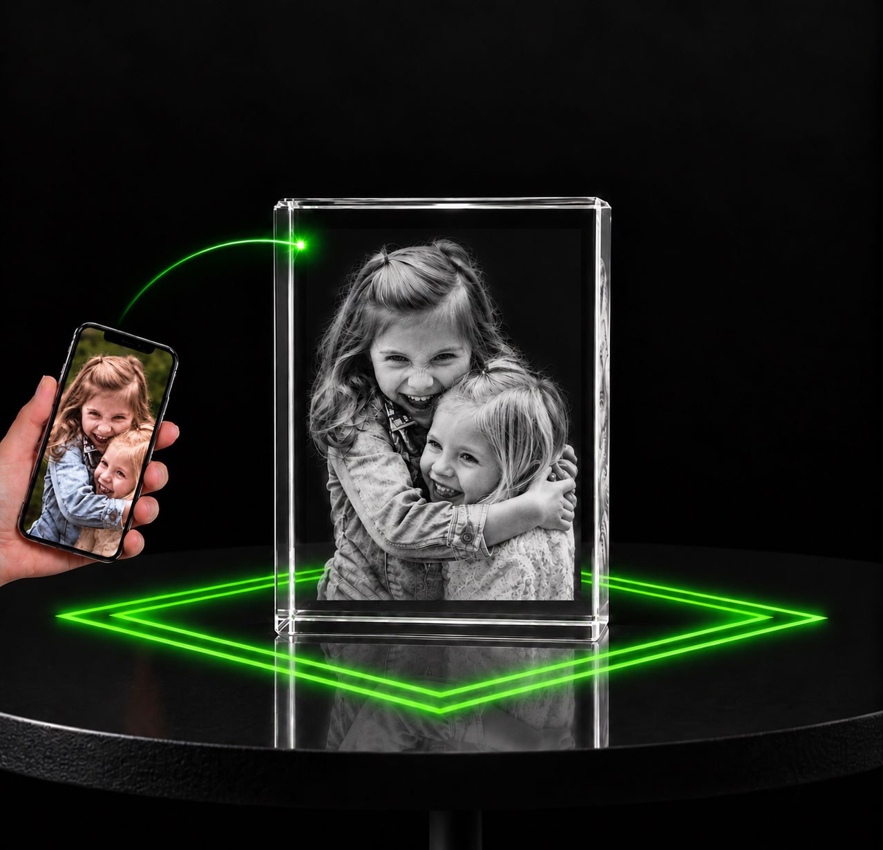 Allincrystal Foto in glas 2D Kristal Stone