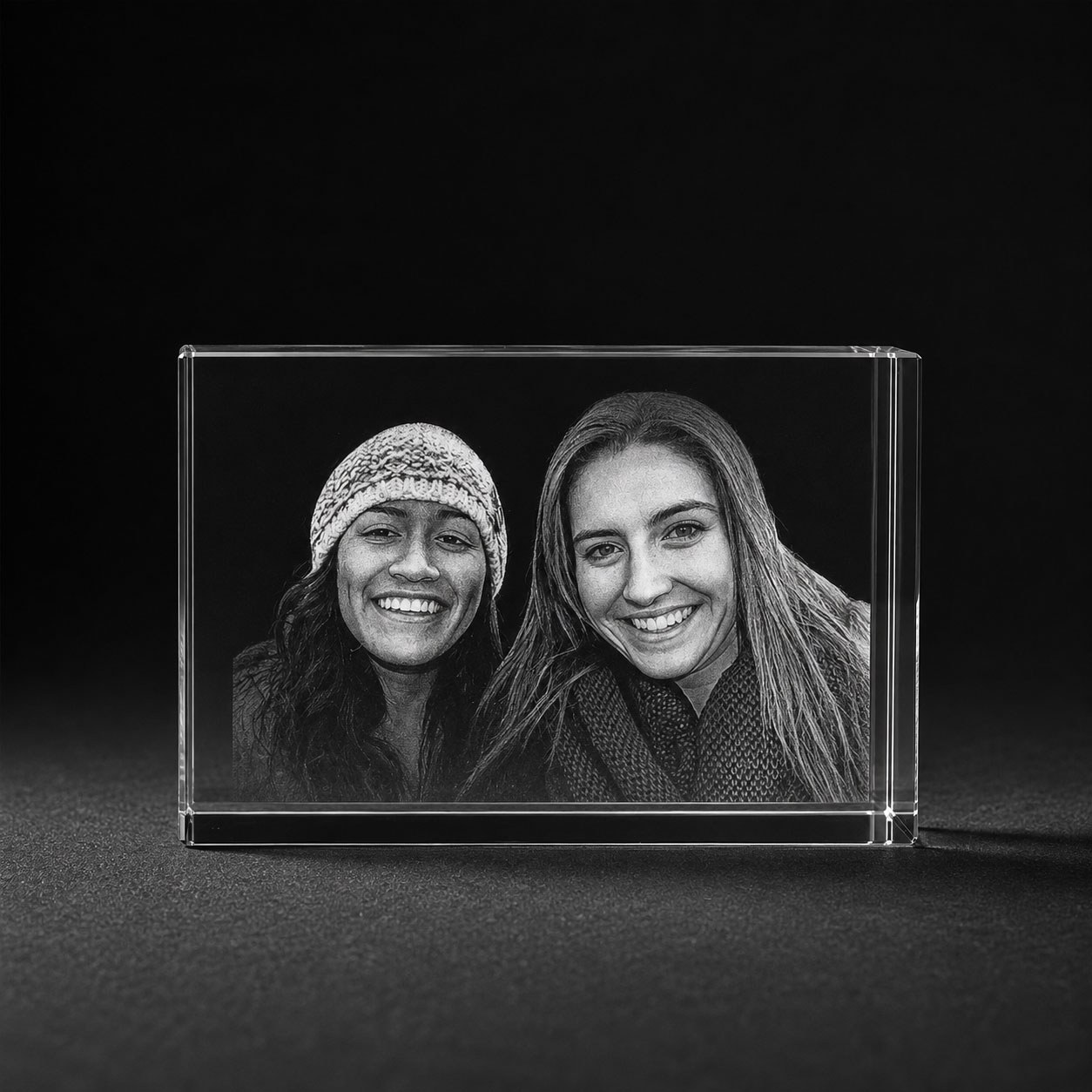 Foto in Glas 3D Blok 2 portretten