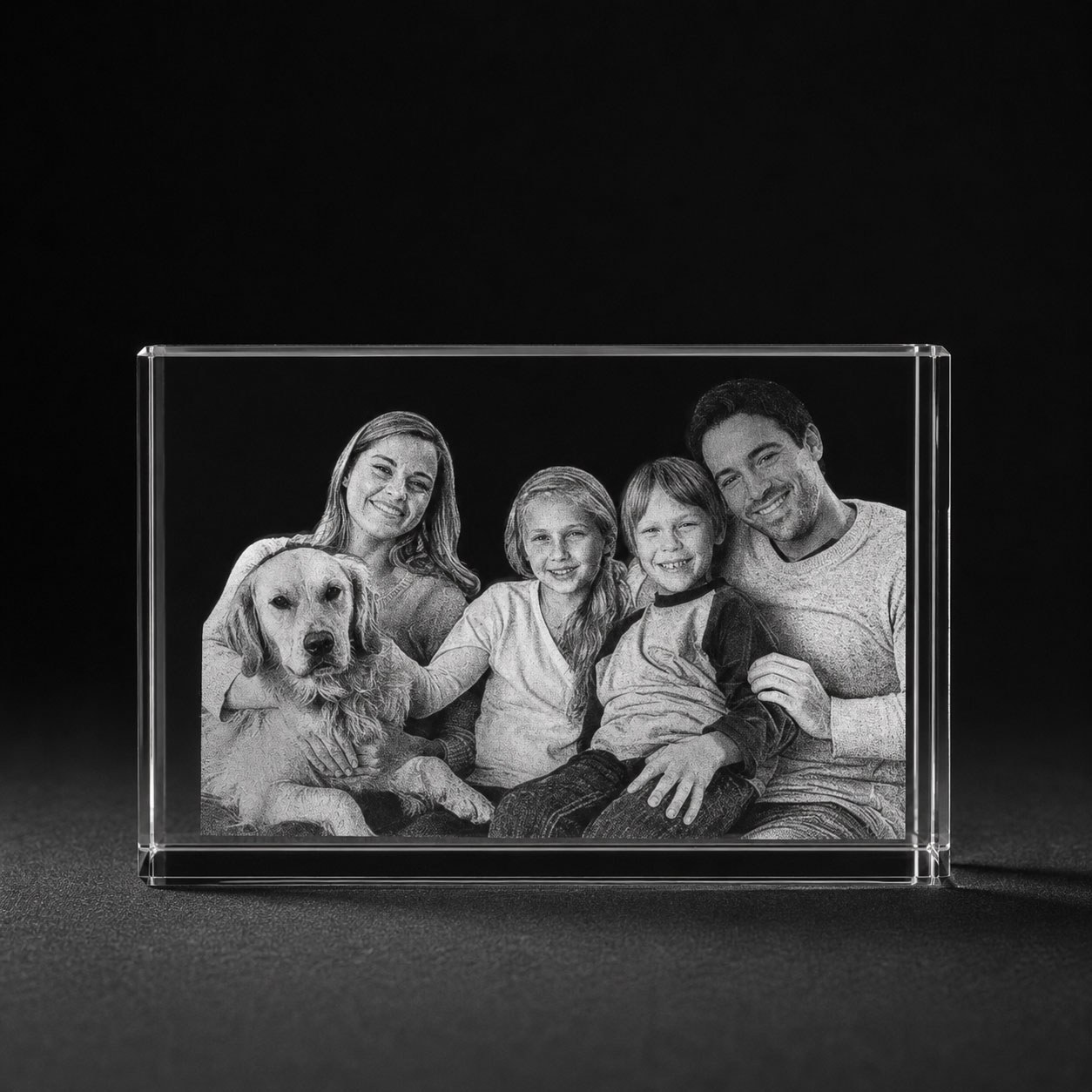 Foto in Glas 3D Blok 3 portretten en meer