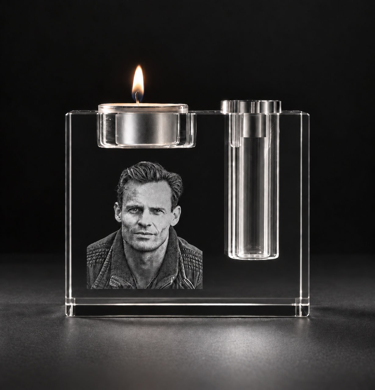 Foto in glas 2D Urn Waxinehouder