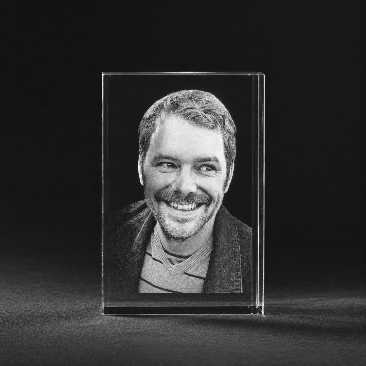 Allincrystal Foto in glas 3D Kristal Blok 1 portret