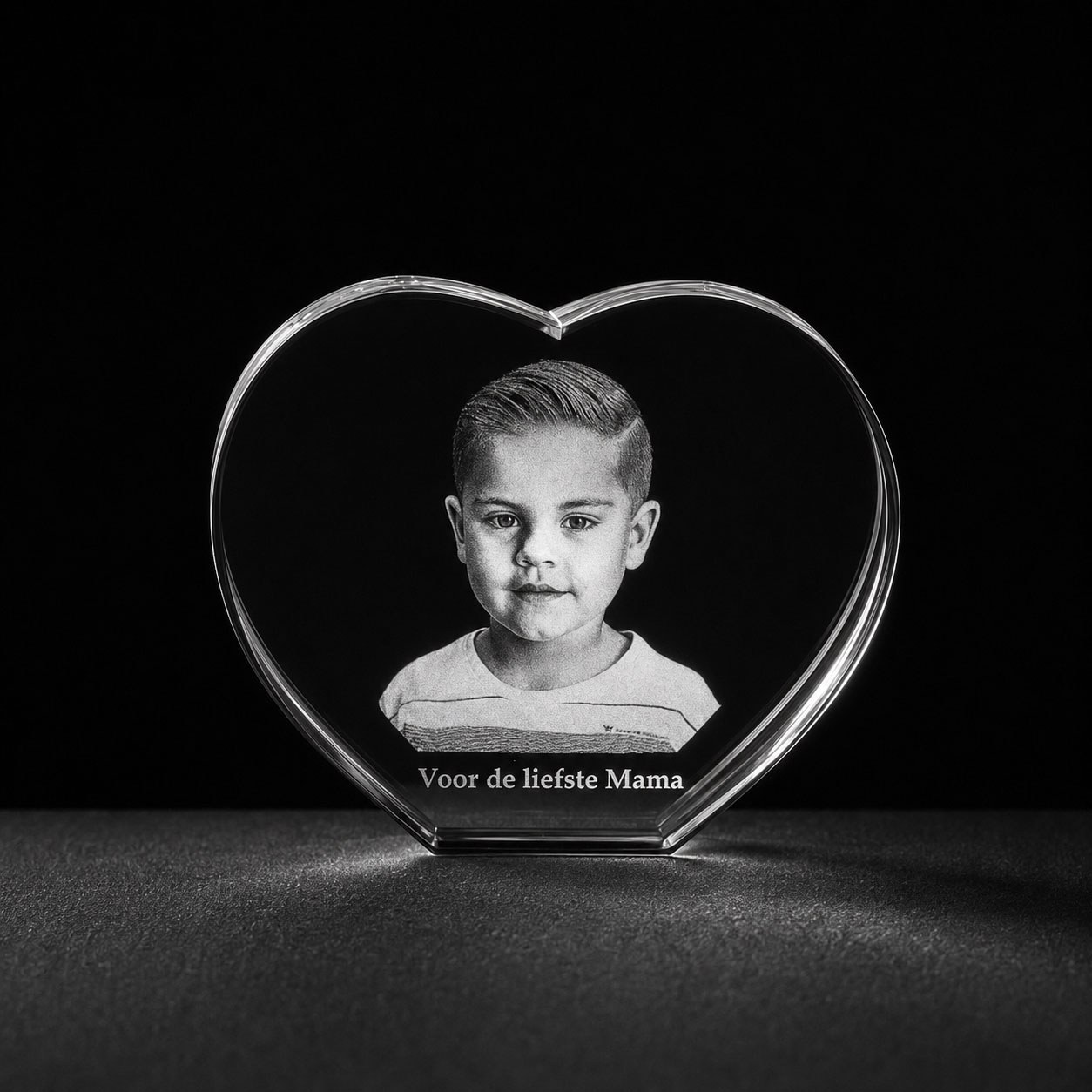 Foto in glas 3D Hart Mama