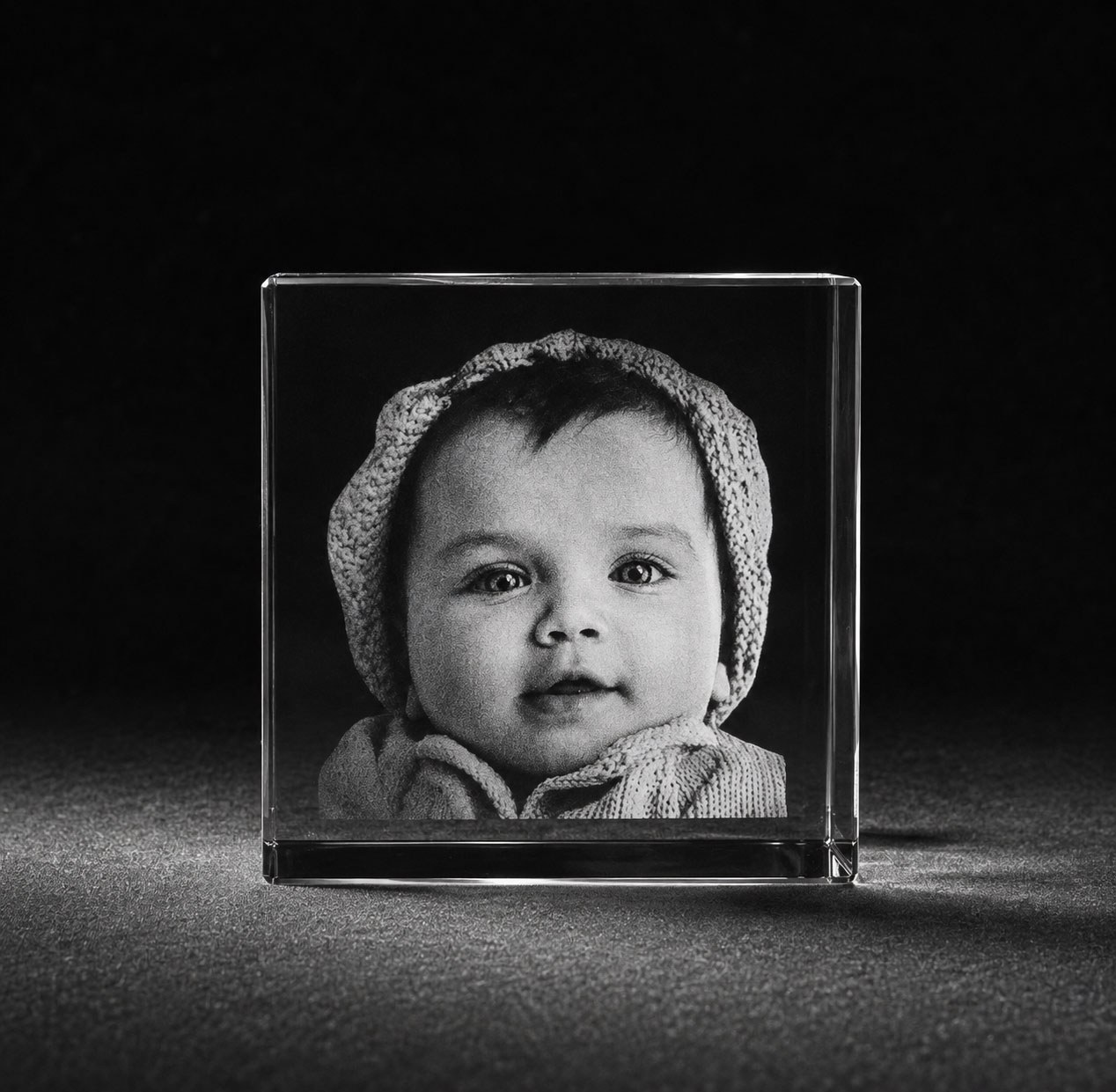 Foto in glas 3D Kubus 1 portret