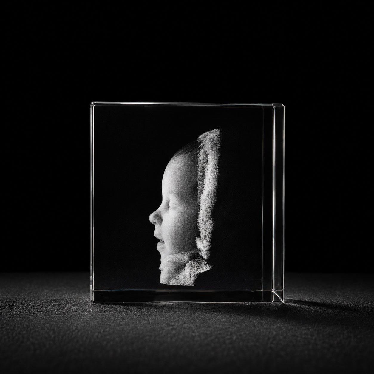 Allincrystal Foto in glas 3D Kristal Kubus 1 portret