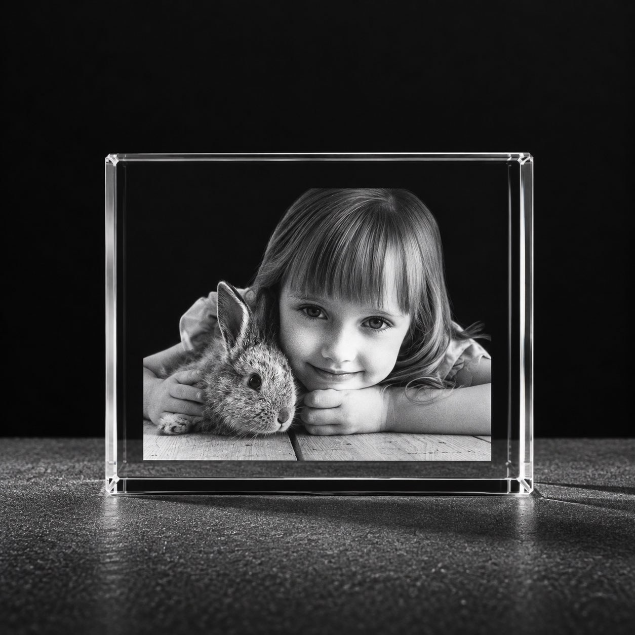 Allincrystal Foto in glas 2D Kristal Iceberg liggend