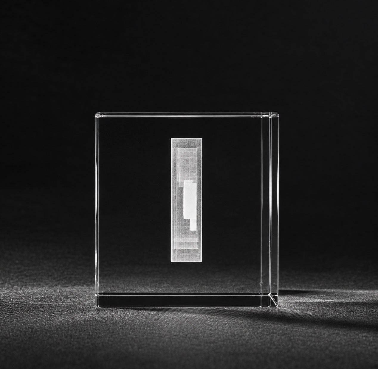 Allincrystal Foto in glas 3D Kristal Kubus Relatiegeschenk