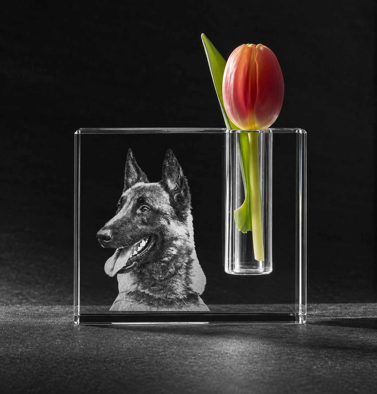 Allincrystal Foto in glas 2 D Kristal Urn