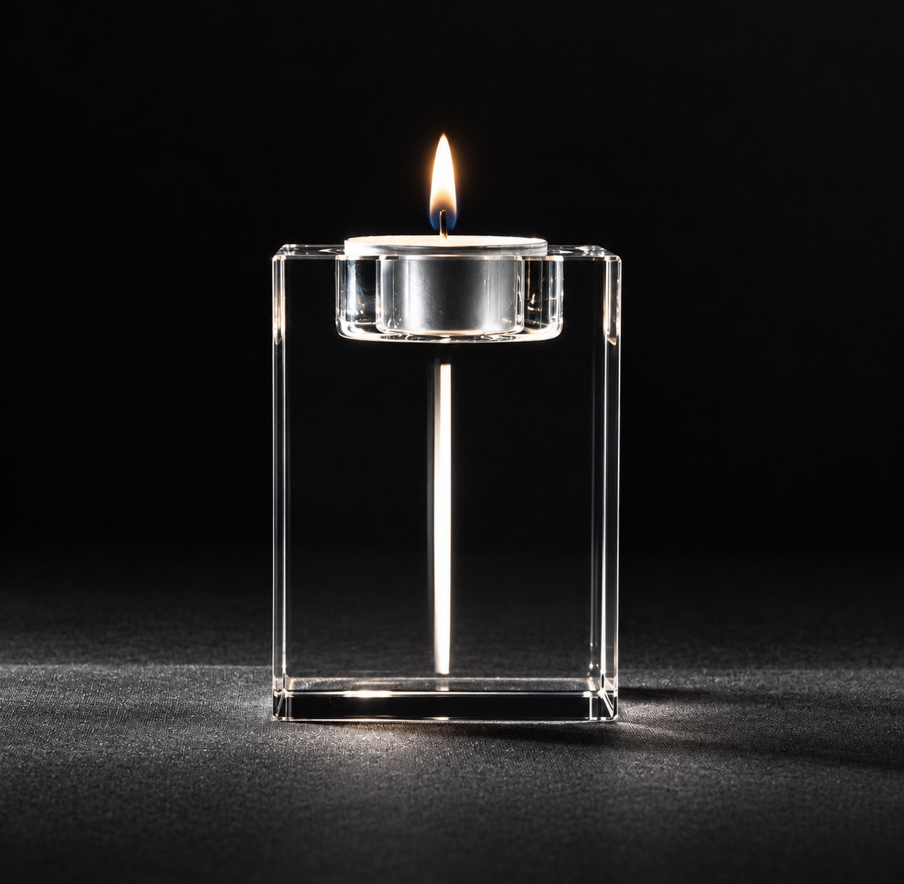 Allincrystal Foto in glas 2D Kristal Waxinehouder